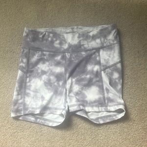 tie-dye women’s athletic shorts.